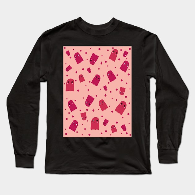 Raspberry sorbet Kawaii Cute Sweet Raspberry Sorbet Time pattern Long Sleeve T-Shirt by Day81